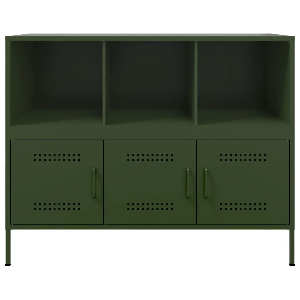 Credenza Verde Oliva 100,5x39x79 cm in Acciaio 843094