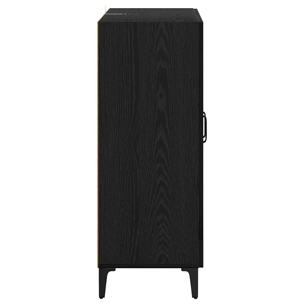 Credenza-Buffet-Armadio da cucina Rovere Nero 69,5 x 34 x 90 cm 465954