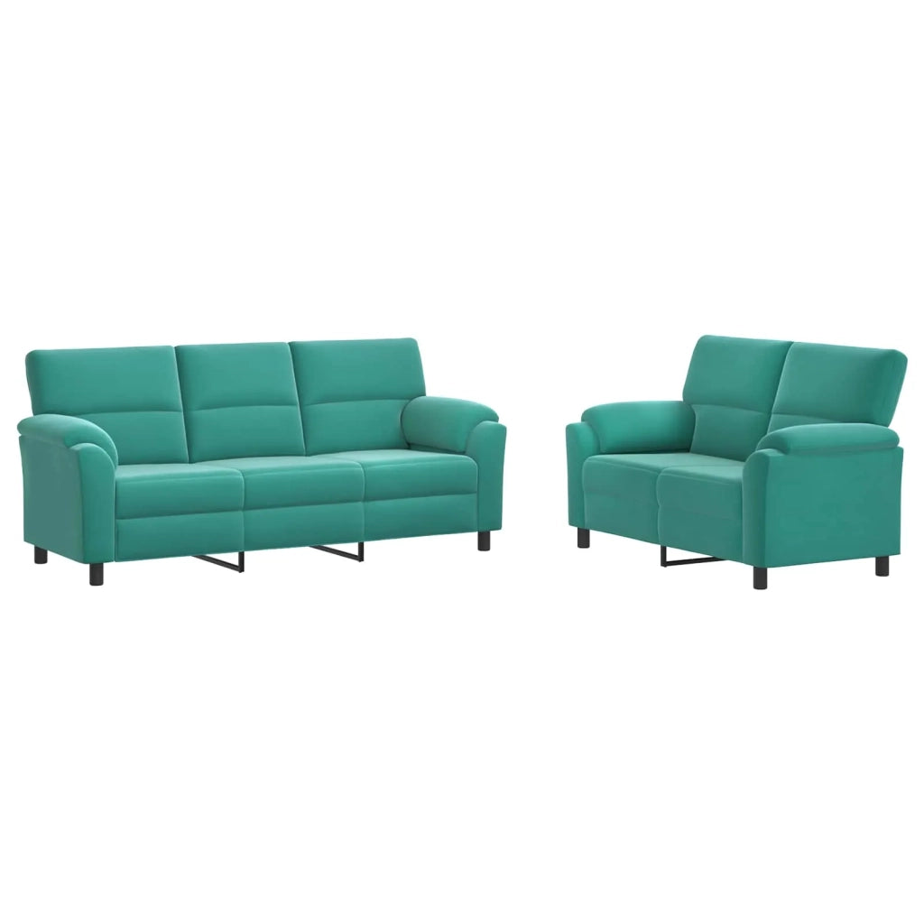 Set di divani 2 pcs Turchese Velluto 3430500