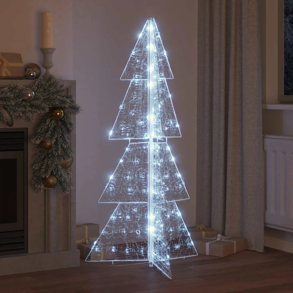 Albero di Natale | Decorazioni natalizie con 160 LED Bianco Freddo 150 cm Acrilico