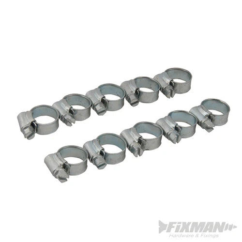 FASCETTE DI SERRAGGIO PER TUBI IN GOMMA, IN PLASTICA E FLESSIBILI 10 PZ FIXMAN
