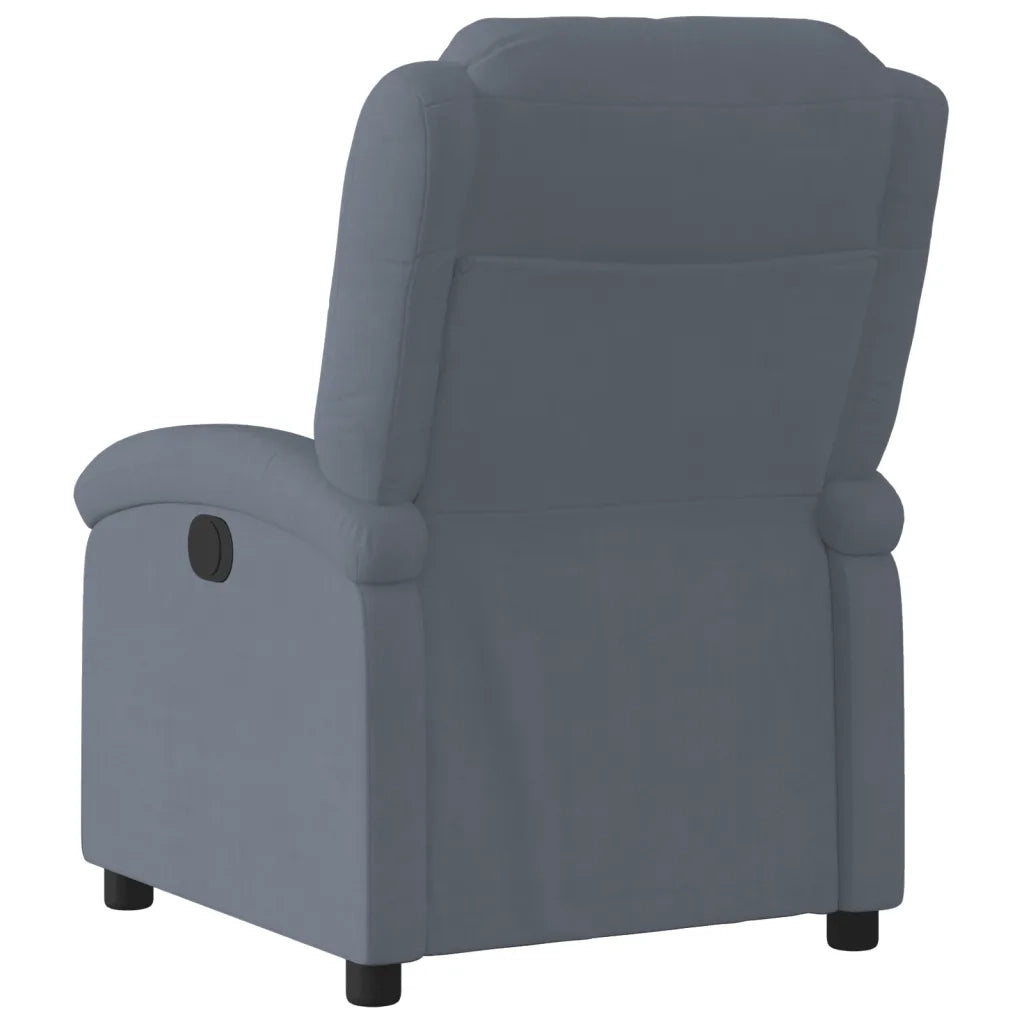 Divano Sedia-Poltrona Reclinabile Grigio Scuro in Velluto 644689