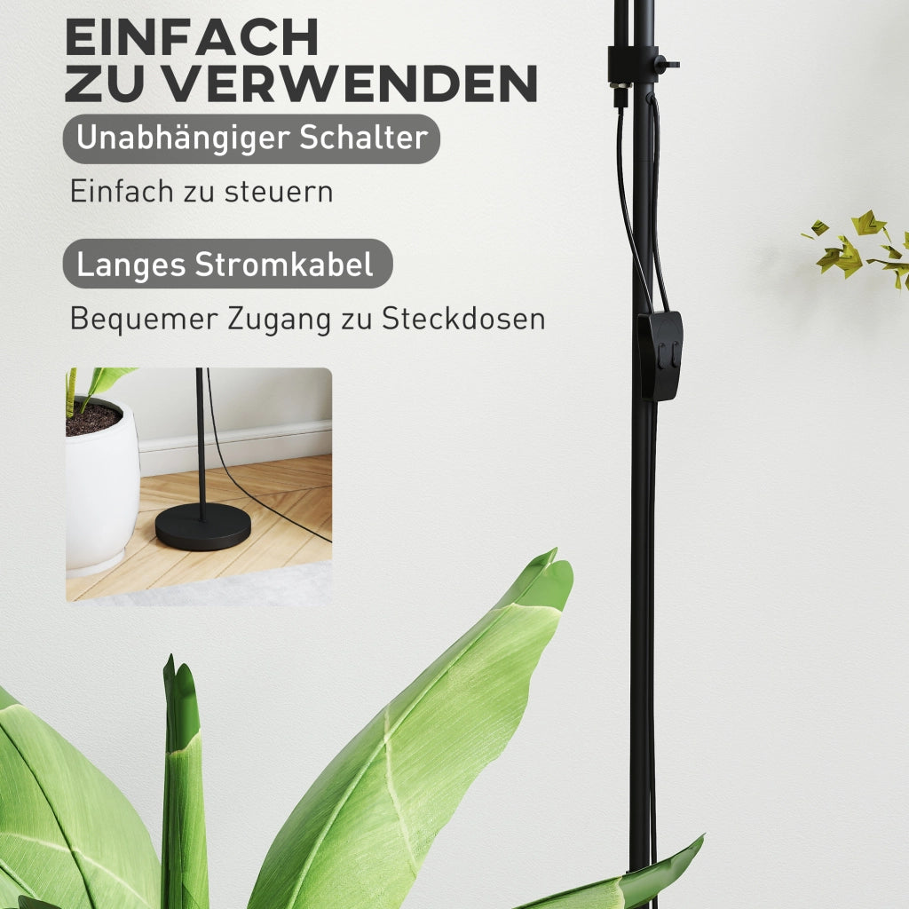 Lampada da terra con 3 colori luce e collo flessibile ¨C zephmum ¨C Nero