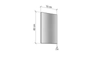 Merate, Specchio kit Fissaggio a Muro Incluso, 51x83h cm Marrone