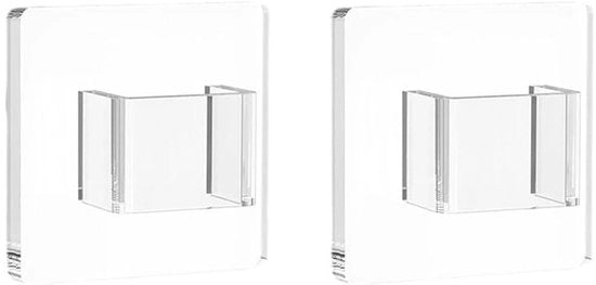 Sostegno per occhiali a muro - 2x Supporto per occhiali - Acrilico - Translucido - Facile da installare - Ideale per occhiali da sole