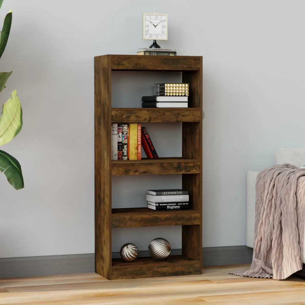 Libreria/Divisorio Rovere Fumo 60x30x135 cm Legno Multistrato 813605