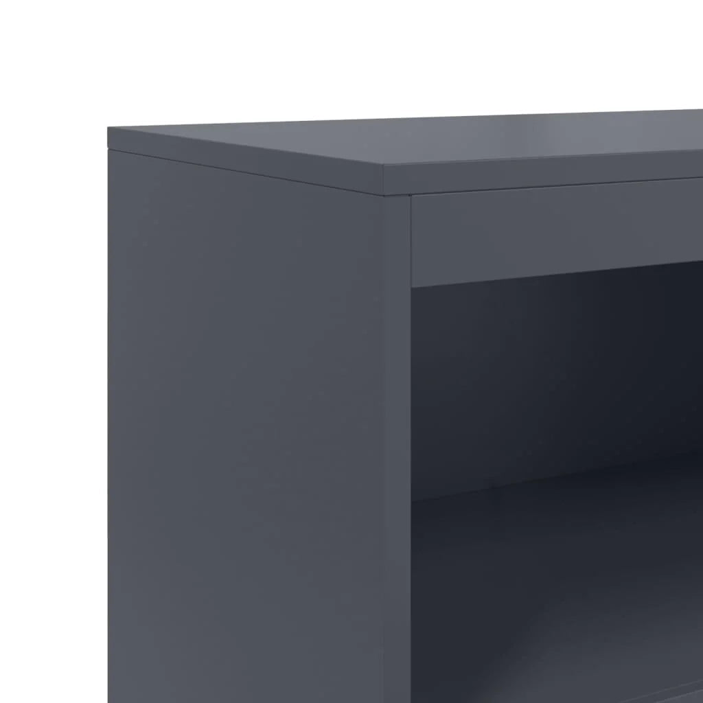 Buffet credenza cassettiera mobiletto mobile contenitore organizer per cucina soggiorno salotto alto 68,5 x 38,5 x 123,5 cm acciaio antracite 02_0032206