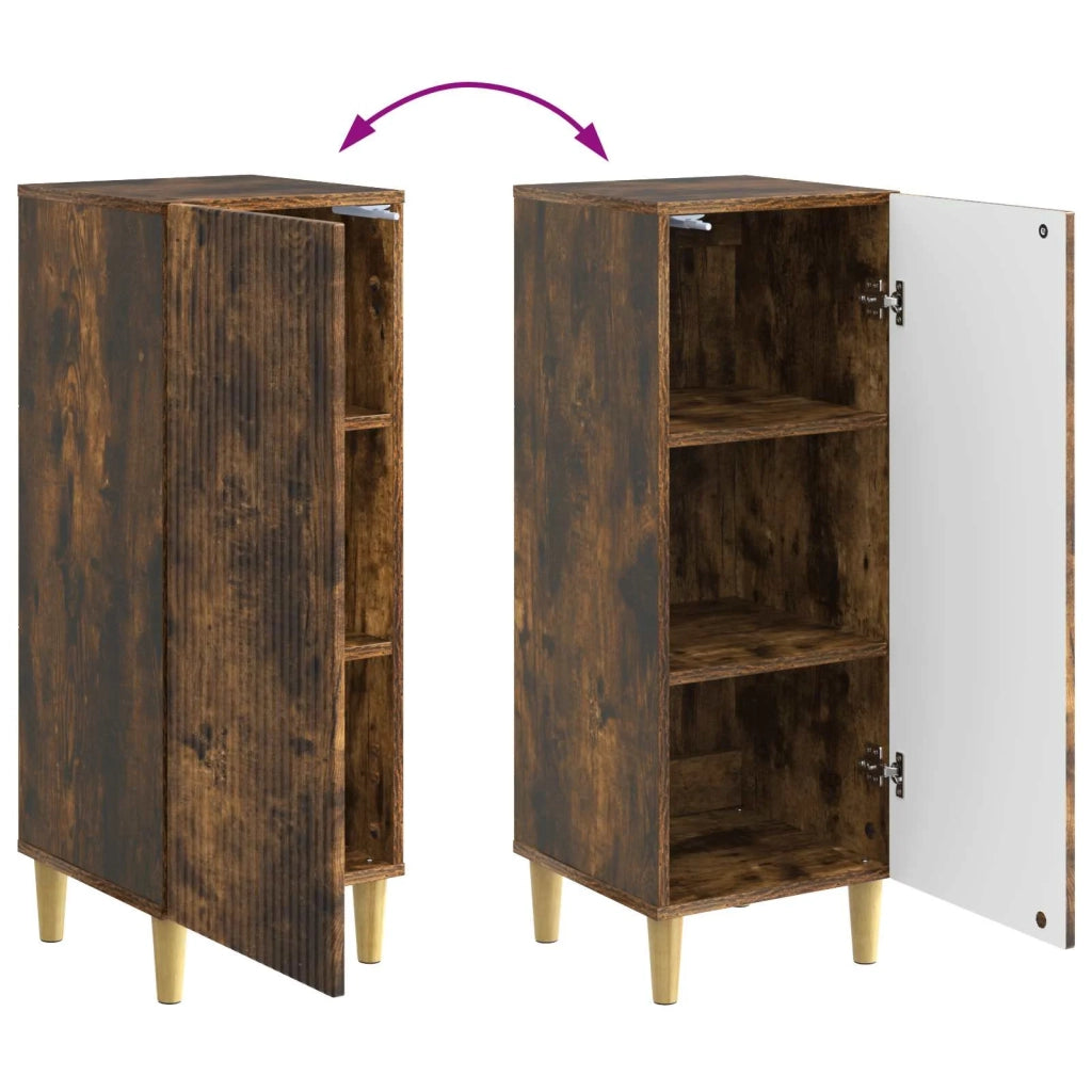 Credenza Rovere Fumo 33 x 34,5 x 90 cm Legno ingegnerizzato