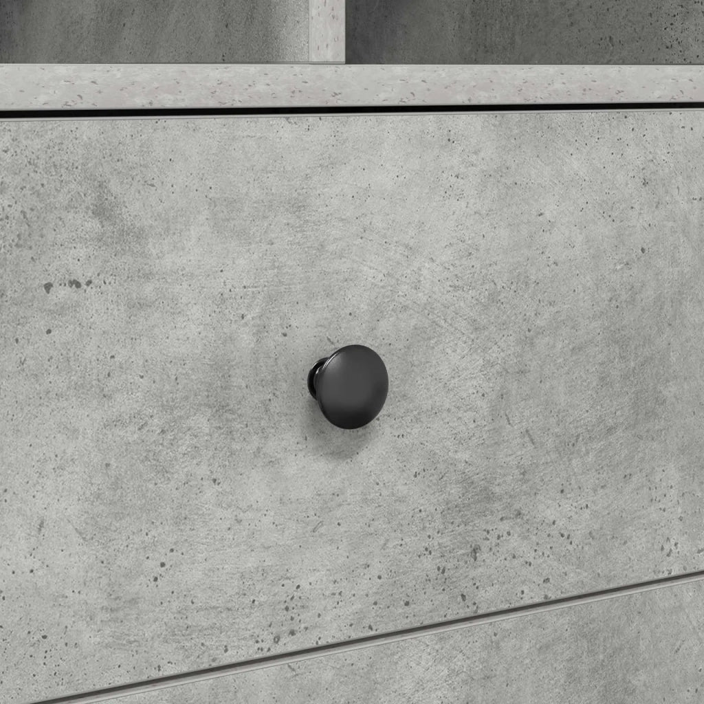 Credenza con cassetto Grigio cemento 45,5 x 34 x 127 cm 869365