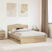 Struttura del letto con cassetto Rovere Sonoma 140 x 190 cm 3413007