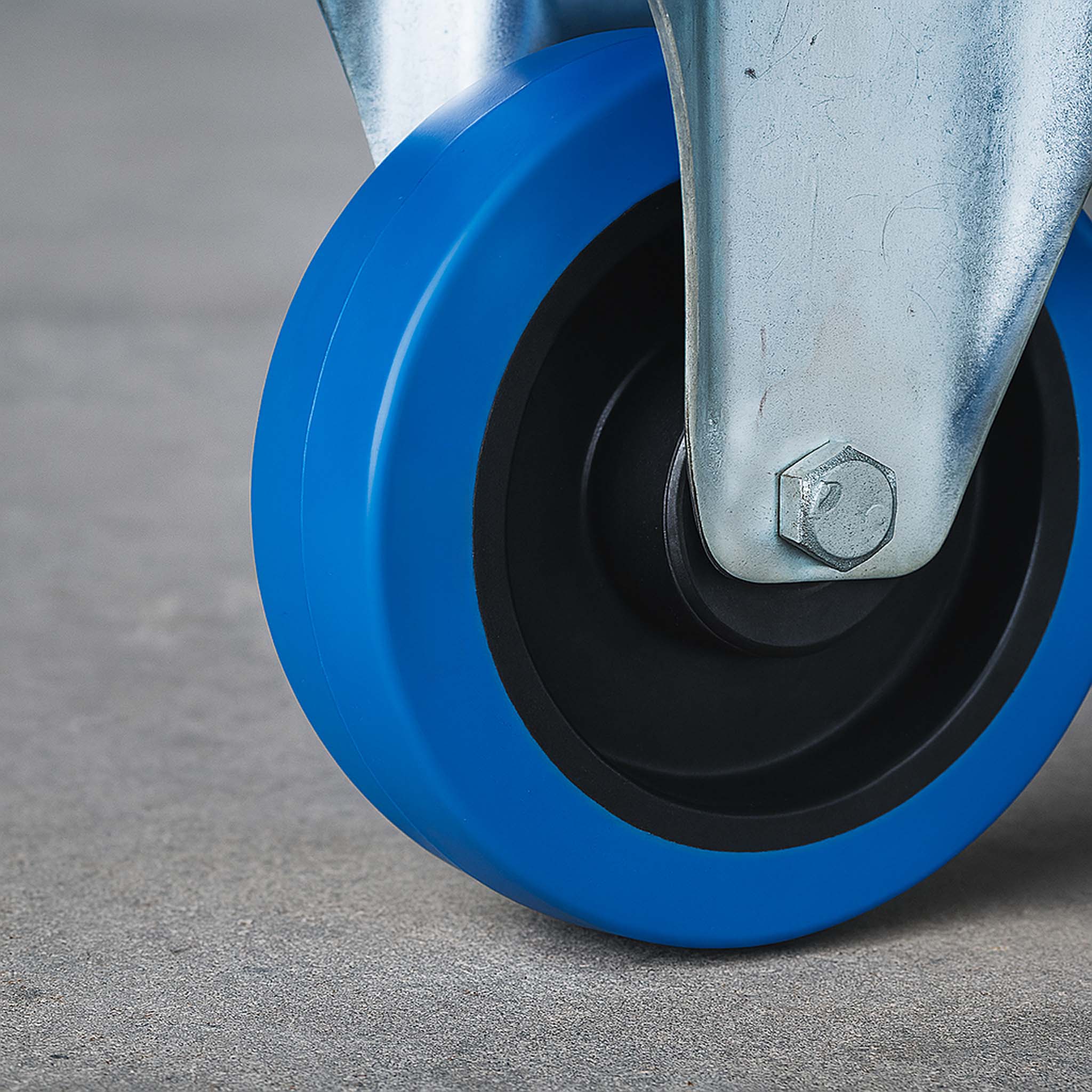 Set di 4 ruote fisse da 160 mm per trasporto, con piastra di montaggio, max 300 kg per ruota