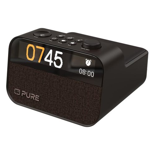 Radiosveglia pure 30103 moment charge coffee black