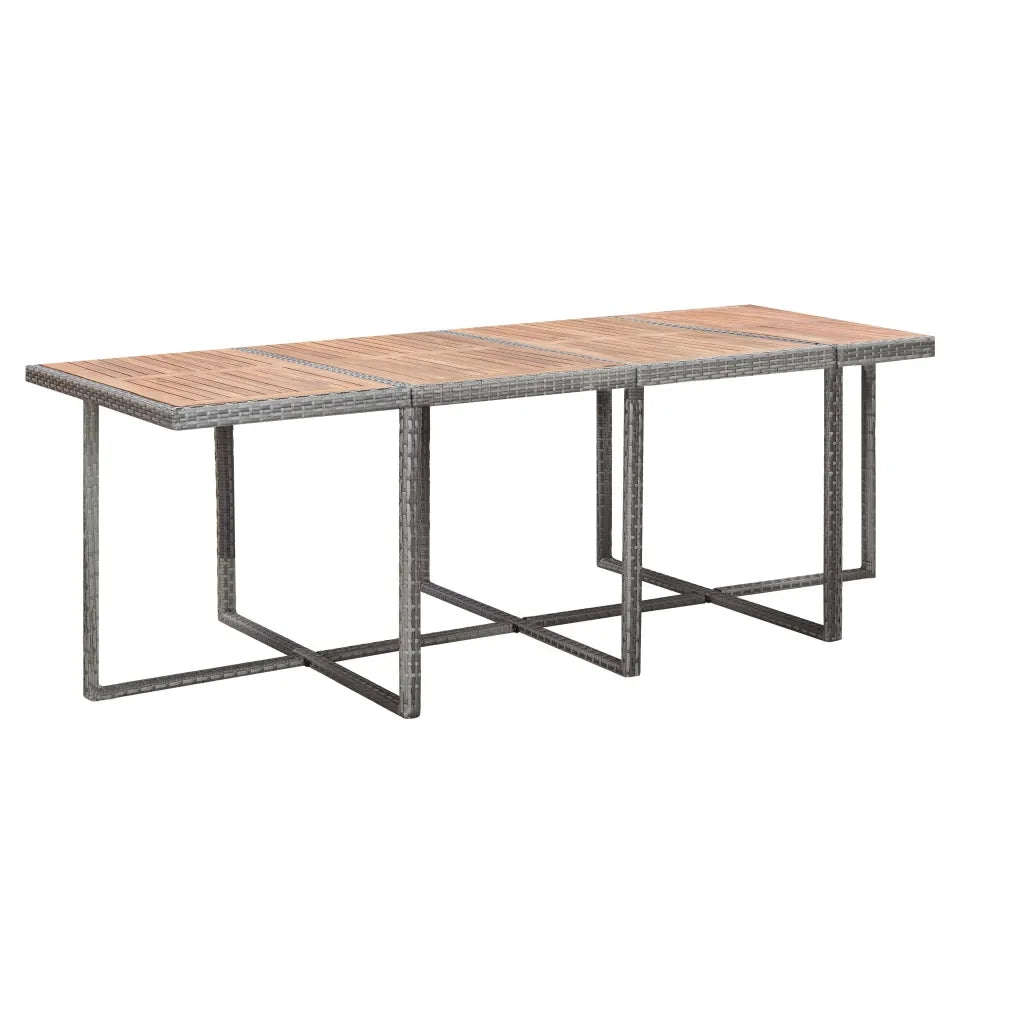 Set da Pranzo da Giardino 13 pz Polyrattan e Acacia Antracite 46371