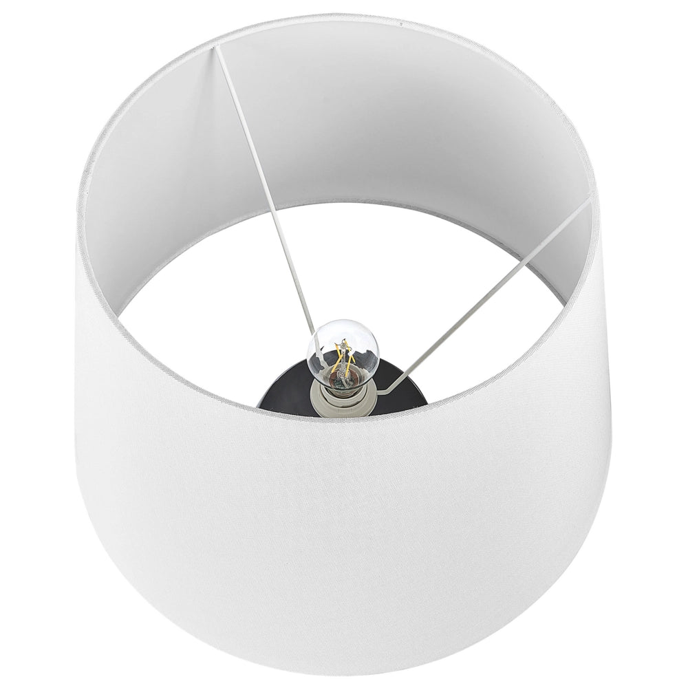 Lampada da tavolo in ceramica grigia e beige con paralume bianco 63 cm camera da letto soggiorno