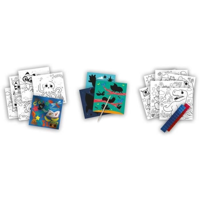 3 in 1 libro di attività da colorare in metallo