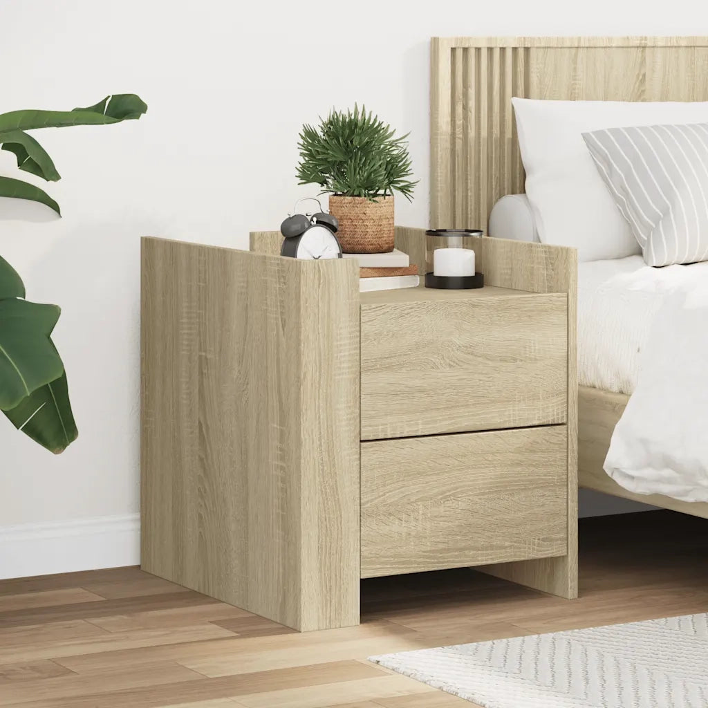 vidaXL Comodino Rovere Sonoma 45x50x50 cm in Legno Multistrato