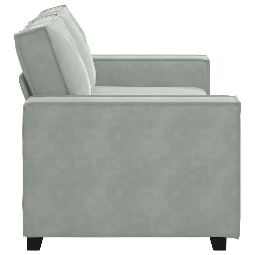 Divano a 2 Posti Grigio Chiaro 180x78x84 cm in Velluto 4105020