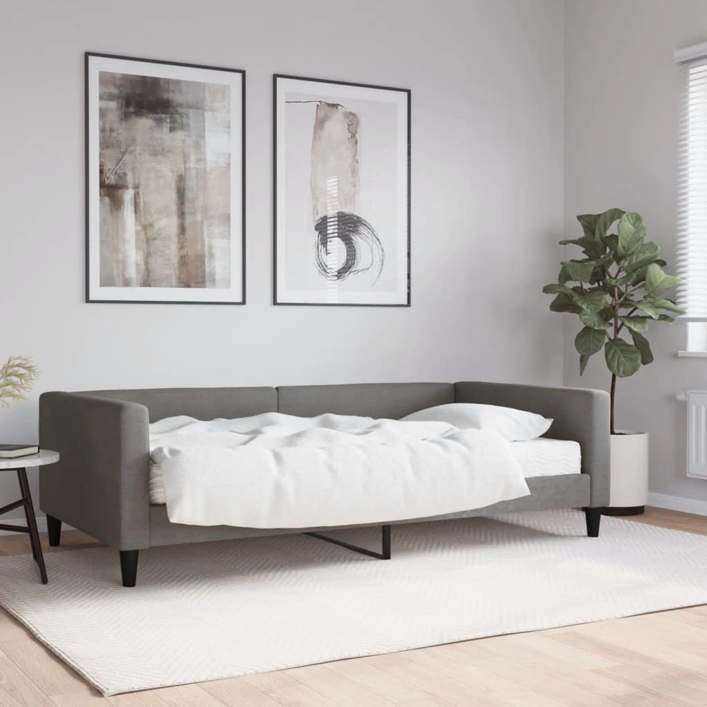 Divano Letto con Materasso Grigio Scuro 100x200 cm in Tessutocod mxl 71837