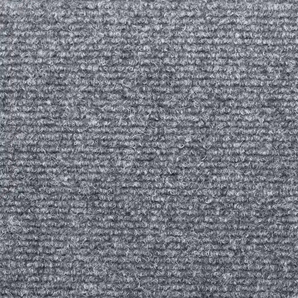 Tappetini per scale autoadesivi 5 pz 65x21x4 cm Grigio chiaro bordo rettangolare 149728
