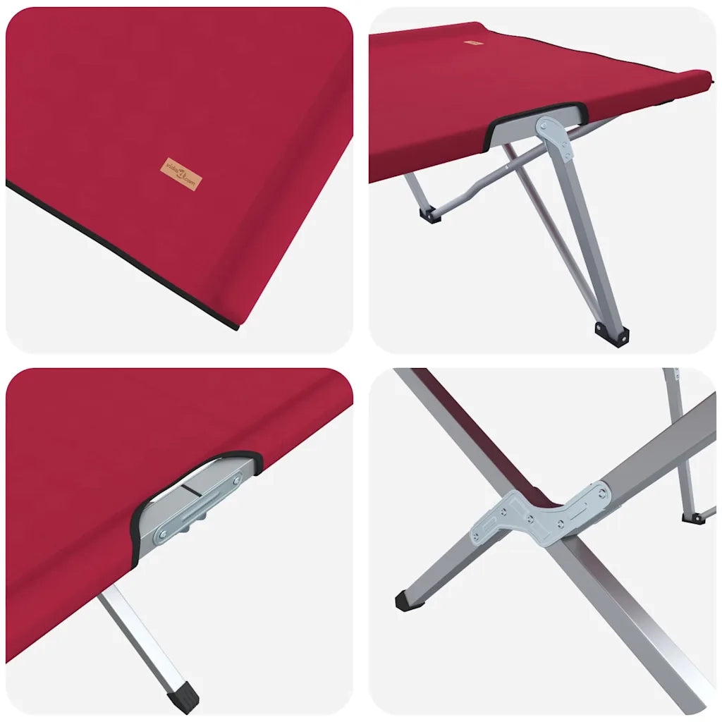 Letto da campeggio pieghevole Rosso 194 x 62,5 x 42,5 cm CFW7592858
