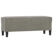 Panca/panca 100 x 35 x 41 cm velluto grigio chiaro 02_0010622