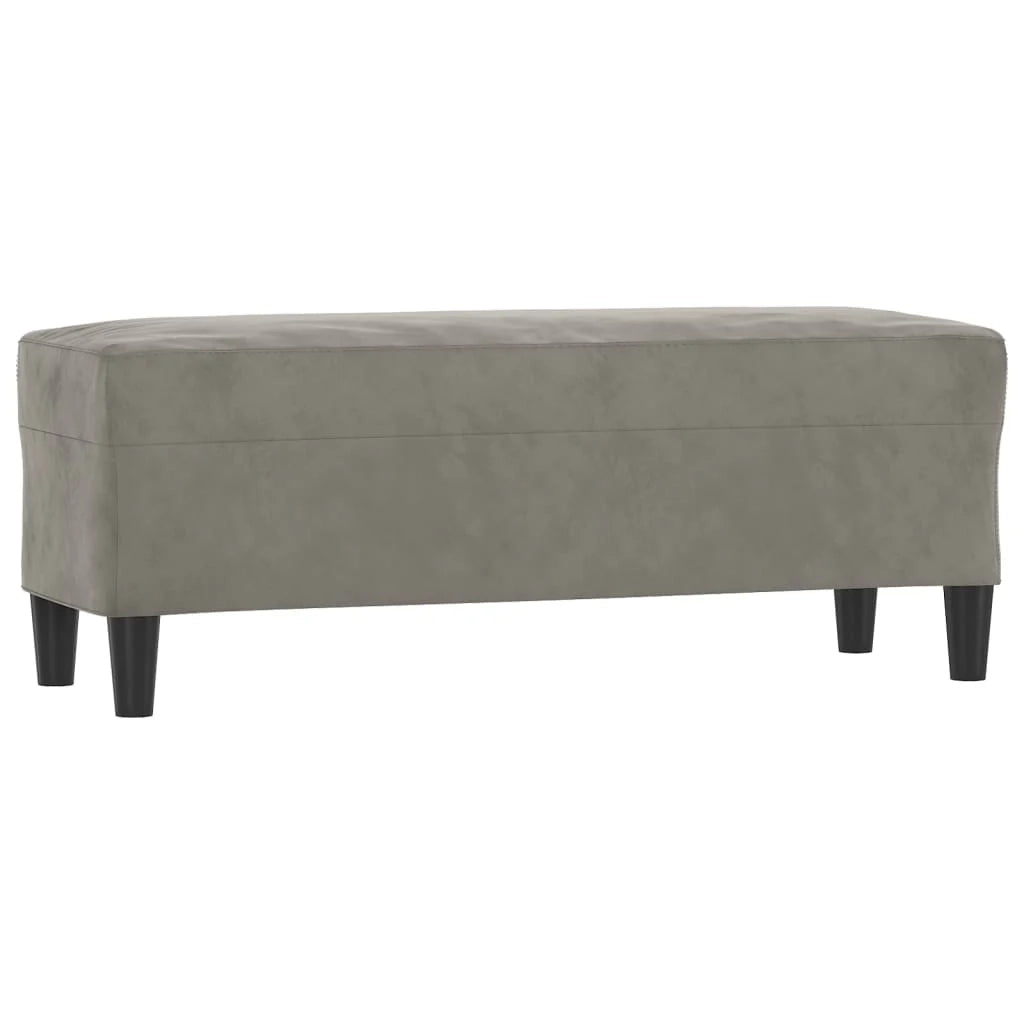 Panca/panca 100 x 35 x 41 cm velluto grigio chiaro 02_0010622