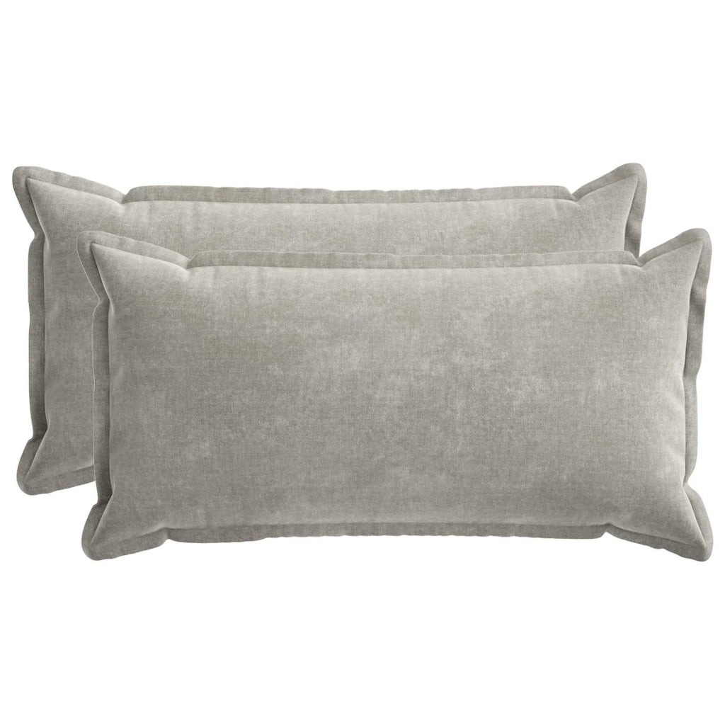 Federa 2 pcs HOUTEN Grigio Chiaro 40 x 80 cm Tessuto Chenille 918226