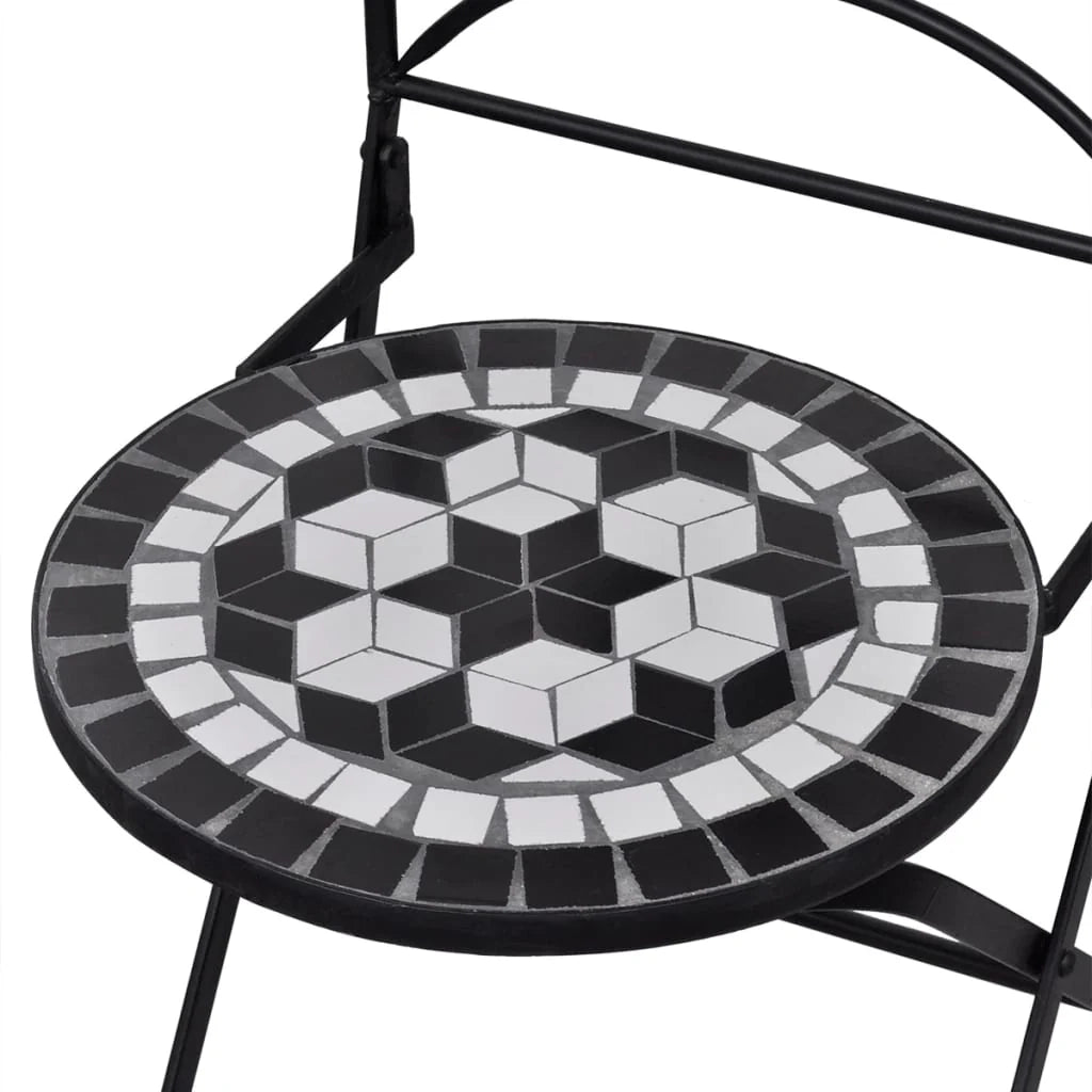 Set di mobili da bistrot da 3 pezzi con piastrelle in ceramica bianche e nere 02_0014538
