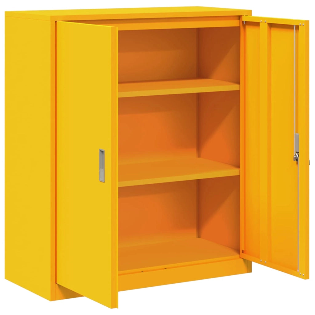 Armadio Giallo senape 90 x 40 x 105 cm Acciaio
