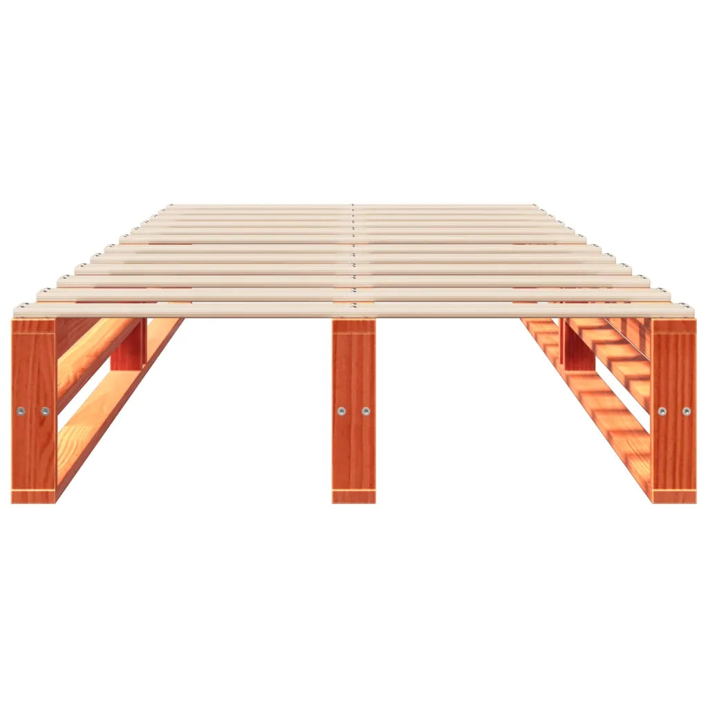 Letto senza Materasso Marrone Cera 75x190 cm in Legno di Pino 850859