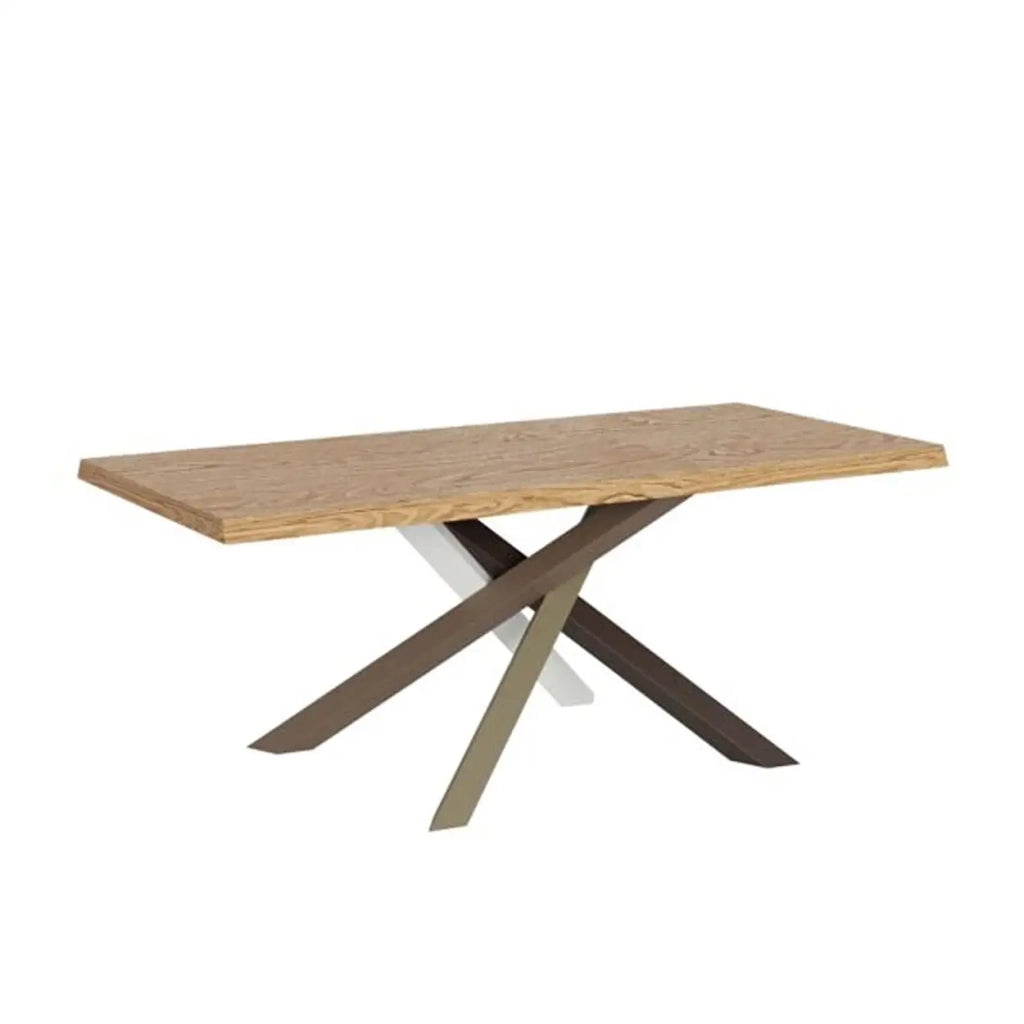 Tavolo allungabile 200/250x90 cm Versalux rovere scortecciato gambe multicolore 4/B