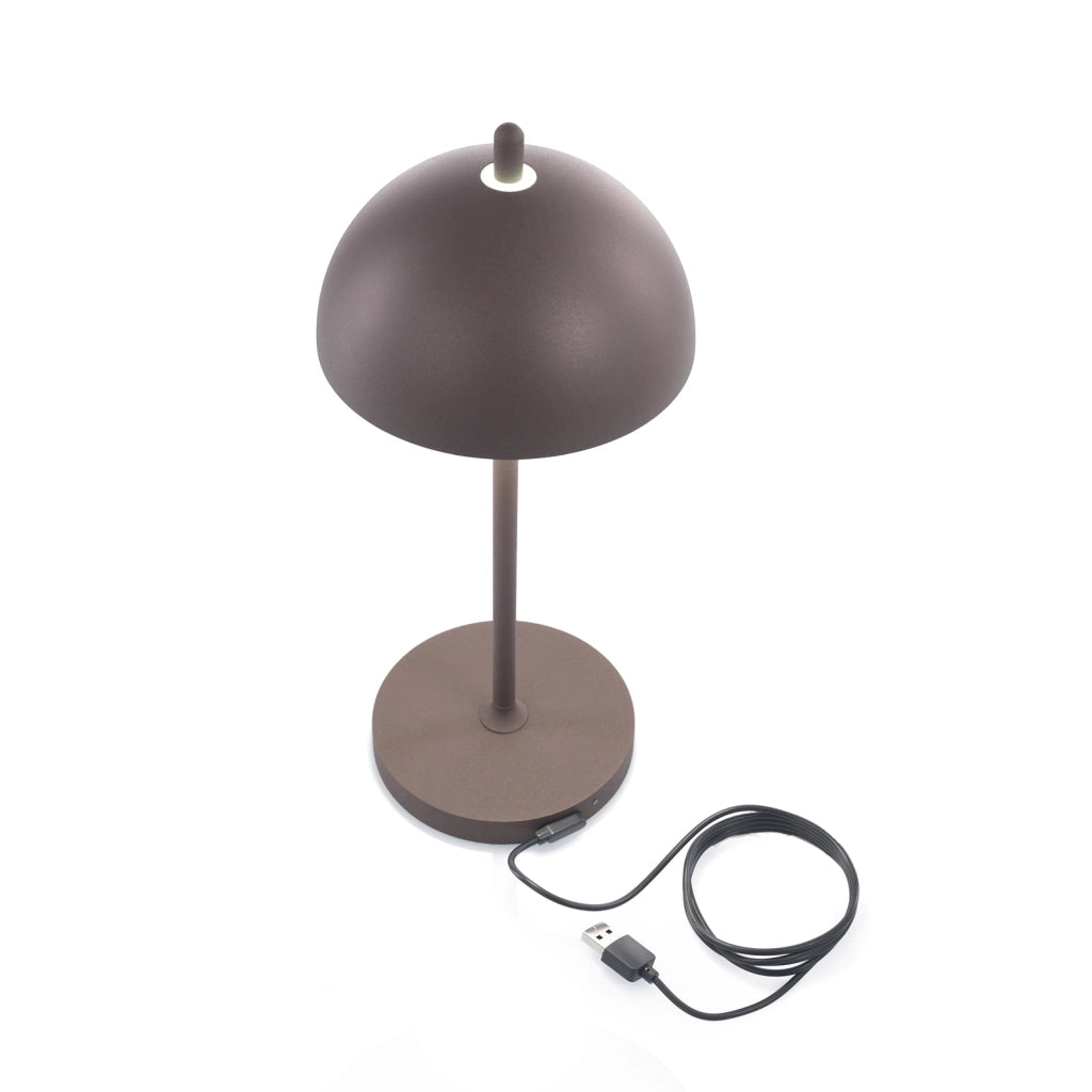Lampada da tavolo ricaricabile DRAVEN corten