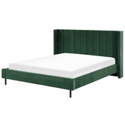 Letto matrimoniale 180 x 200 cm Rete a doghe in velluto verde scuro