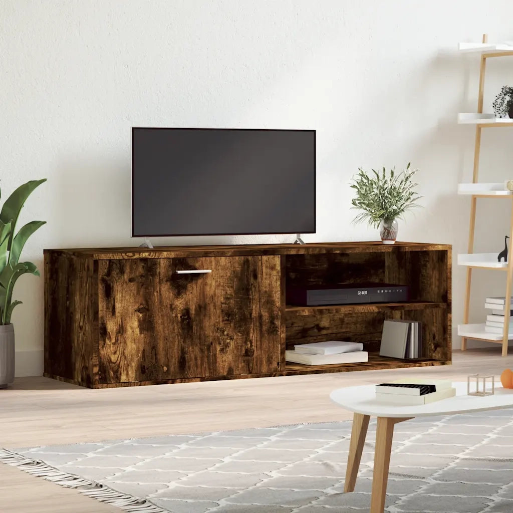 Mobile Porta TV-Mobile per TV-Credenza TV Rovere Fumo 120x34x37 cm Legno Multistrato