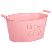 Lavabo metallo rosa 38/33,5x24,5x16,5/19h b:28x19,5