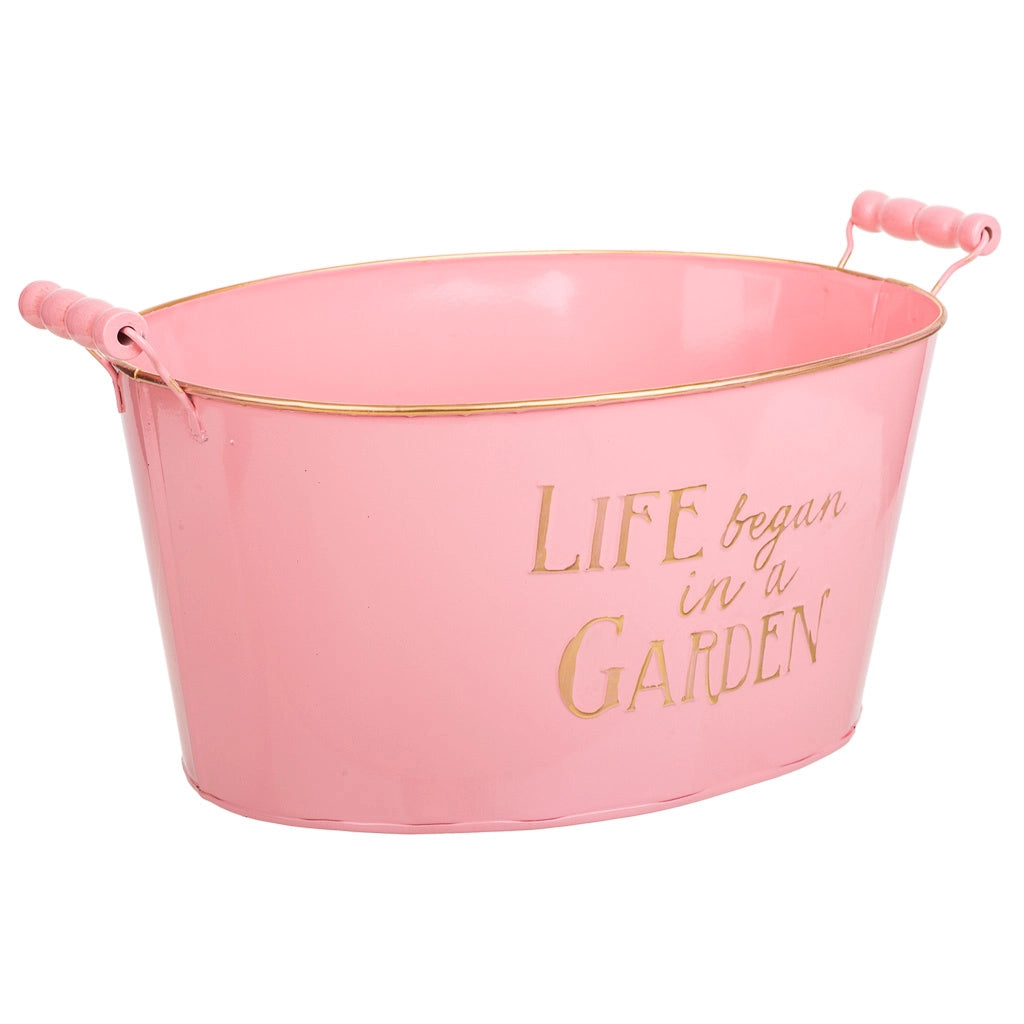 Lavabo metallo rosa 38/33,5x24,5x16,5/19h b:28x19,5
