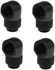 Flessibile 90° - G1/4 Flessibile - Lame di Ottone Verniciate - 4 Pezzi - Rotabile 360° - Duraturo e Resistente all'Ossidazione - Connessione Elastica