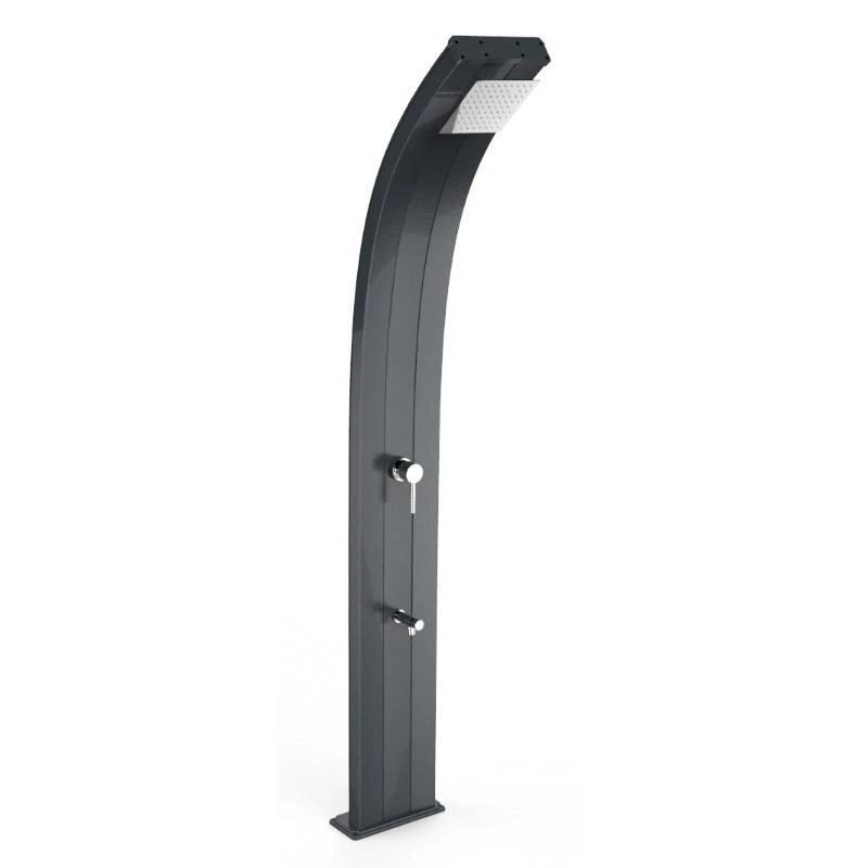 Doccia Tradizionale Dada In Alluminio Con Miscelatore E Lavapiedi Colore Antracite Cv-D325/7016