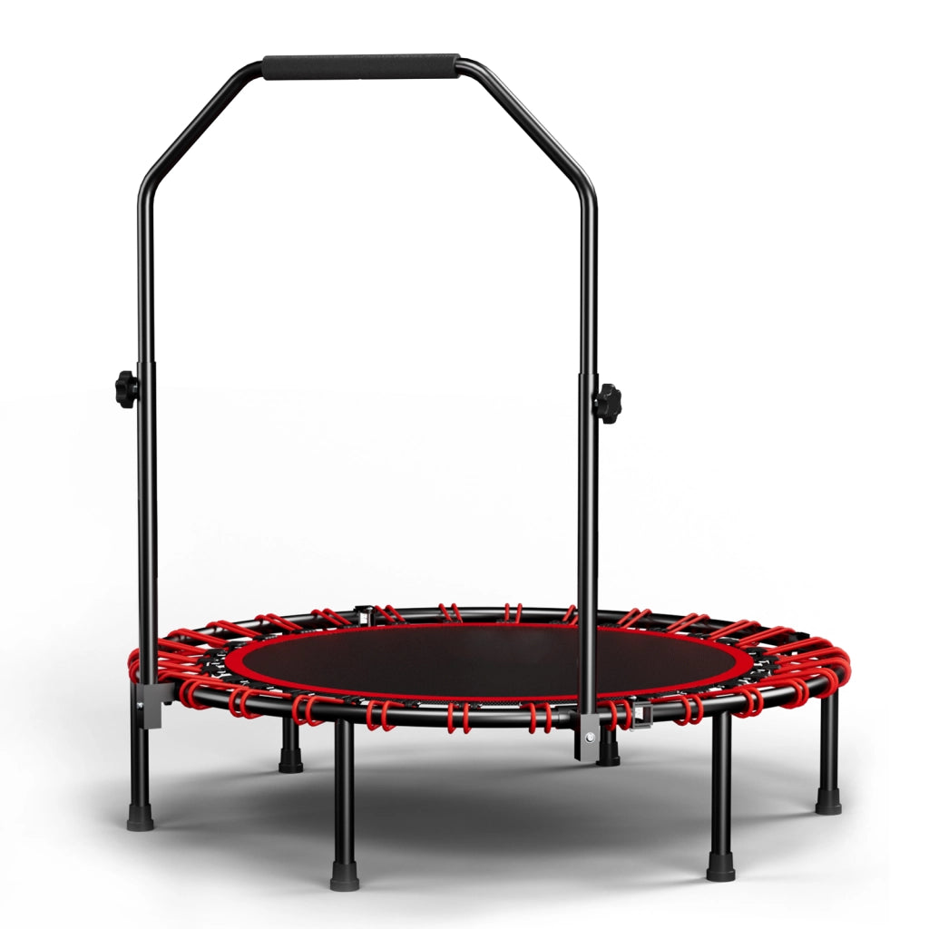 TRAMPOLINO Fitness pieghevole 101 cm con maniglia in acciaio nero