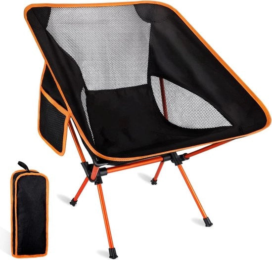 Sedia da campeggio pieghevole leggera con borsa portatile - carico massimo 150 kg - per uso all'aperto picnic spiaggia giardino pesca
