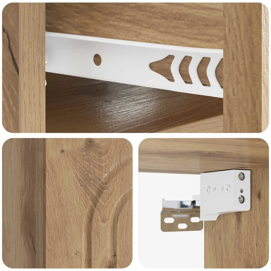 Mobiletto da notte a muro Rovere Artigianale 49 x 34,5 x 20 cm 898123