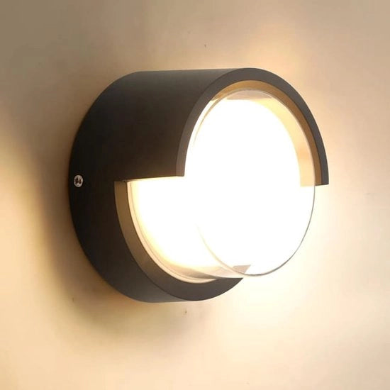 Lampada LED per esterno moderna, 12W, IP65 impermeabile all'acqua, adatta per cortili, giardini, terrazze, muri, sentieri, patio, passaggi di villaggio, ecc., luce bianca calda.