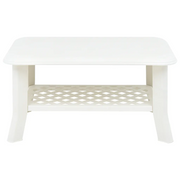 Tavolino da Salotto Bianco 90x60x46 cm in Plastica 48793