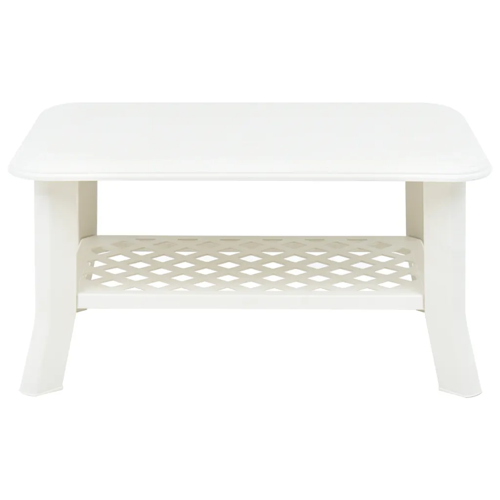 Tavolino da Salotto Bianco 90x60x46 cm in Plastica 48793
