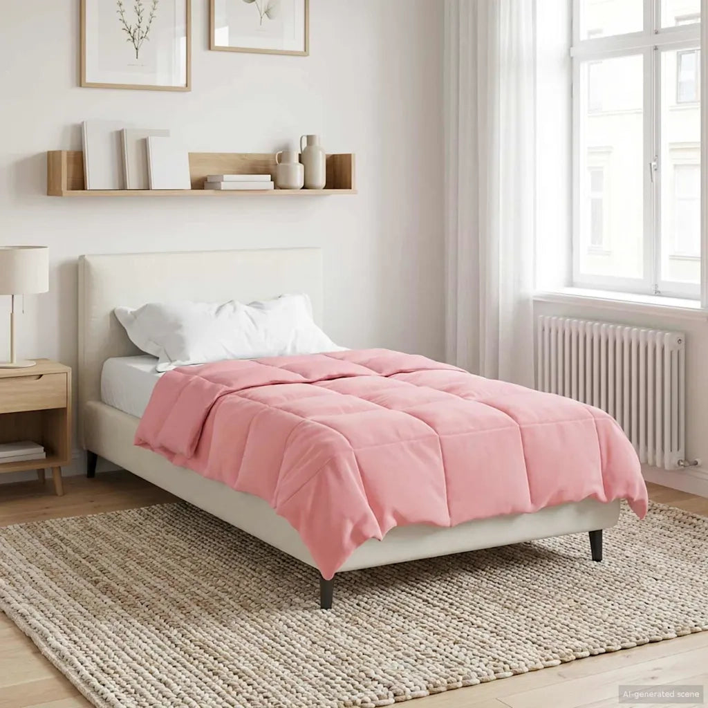 Duvet Estivo Trapuntato Rosa 140 x 220 cm Microfibra 42025947