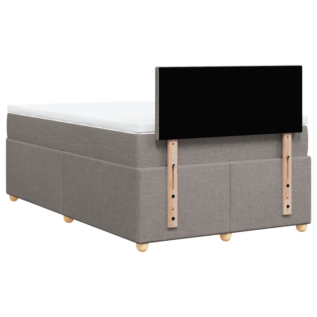 Giroletto a Molle con Materasso Tortora 120x190 cm in Tessuto 3286616