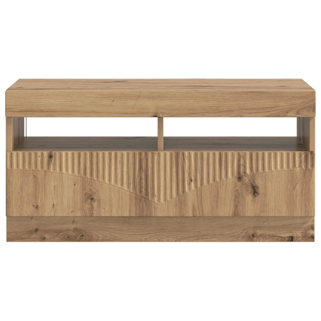 Mobile TV LED Rovere Artigianale Legno ingegnerizzato 897444