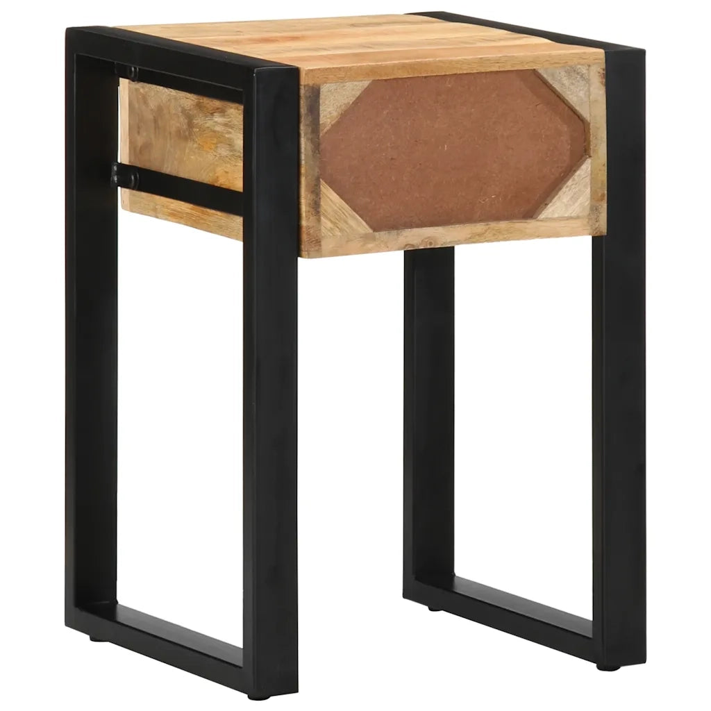 Tavolino | Tavolo laterale 35x35x50 cm in Legno Grezzo Massello di Mango