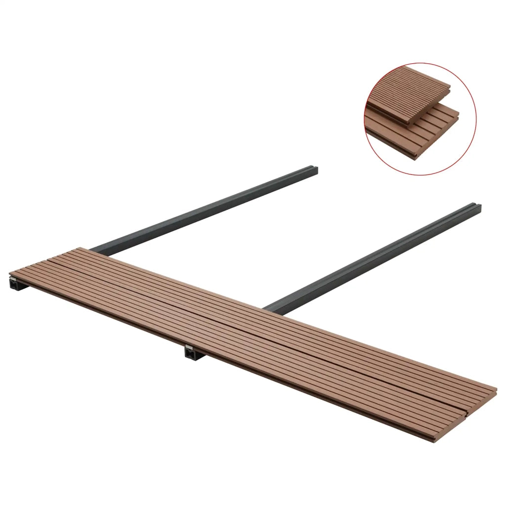 Pavimento da Deck 48 pcs Marrone Chiaro WPC