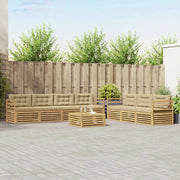 Set di divani da esterno 8 pcs Bianco e Beige 79 x 79 x 37 cm